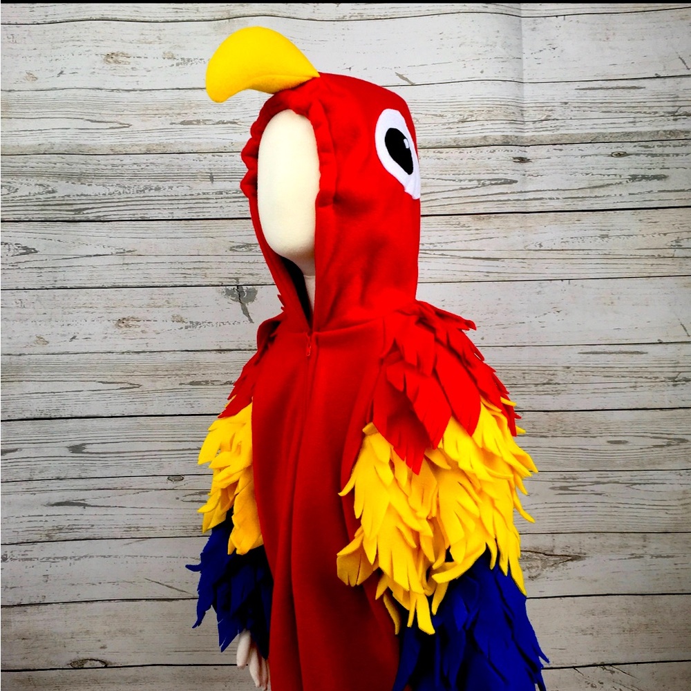 Custom Parrot Halloween Costume-soft zip up hoodie kids size 10